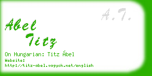 abel titz business card